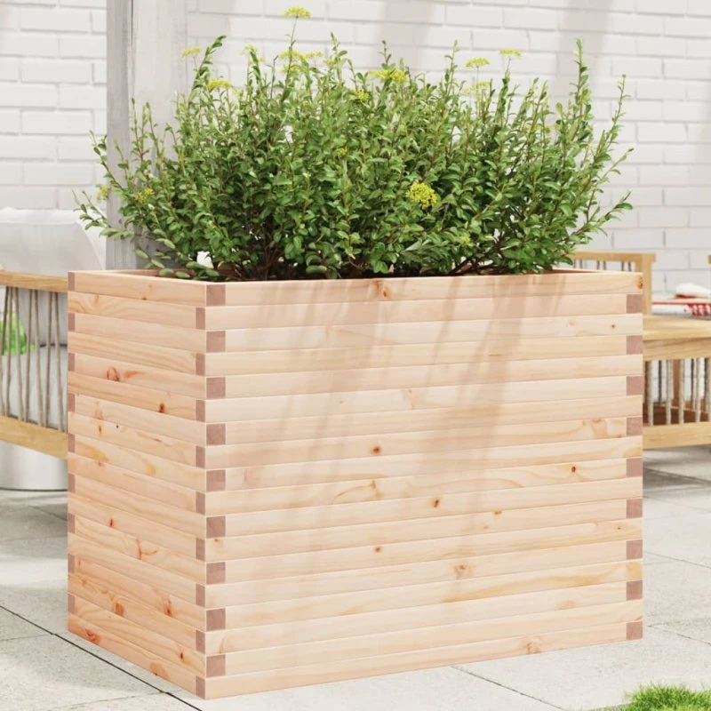 Plantekasse i massivt fyrretræ 90x60x68,5 cm