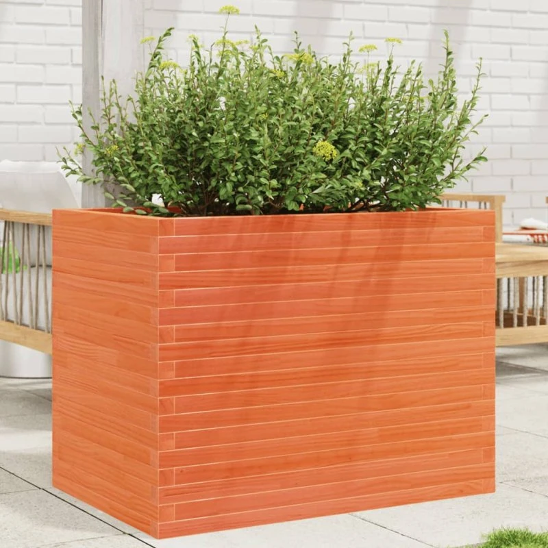 Plantekasse i massivt fyrretræ 90×60×68,5 cm