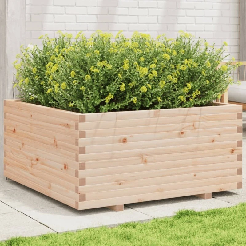 Plantekasse 100x100x49,5 cm i massivt fyrretræ