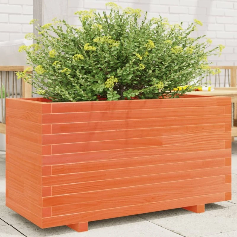Plantekasse i massivt fyrretræ 90x40x49,5 cm