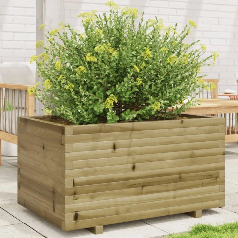 Plantekasse i imprægneret fyrretræ 90×60×49,5 cm