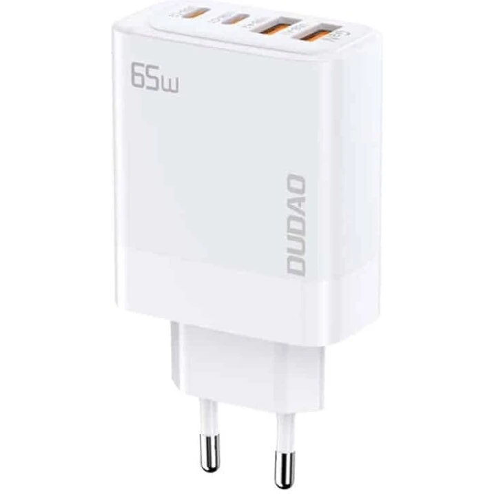 Dudao 65W GaN hurtigoplader – 2xUSB‑C & 2xUSB‑A