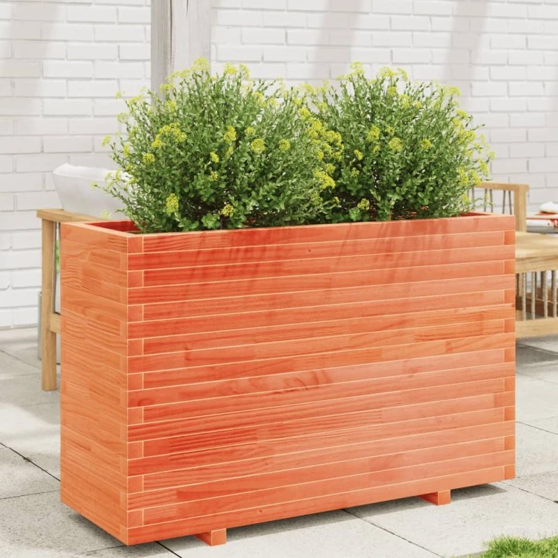 Plantekasse i massivt fyrretræ 110x40x72,5 cm