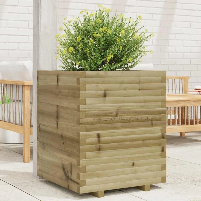 Plantekasse i imprægneret fyrretræ 60×60×72 cm
