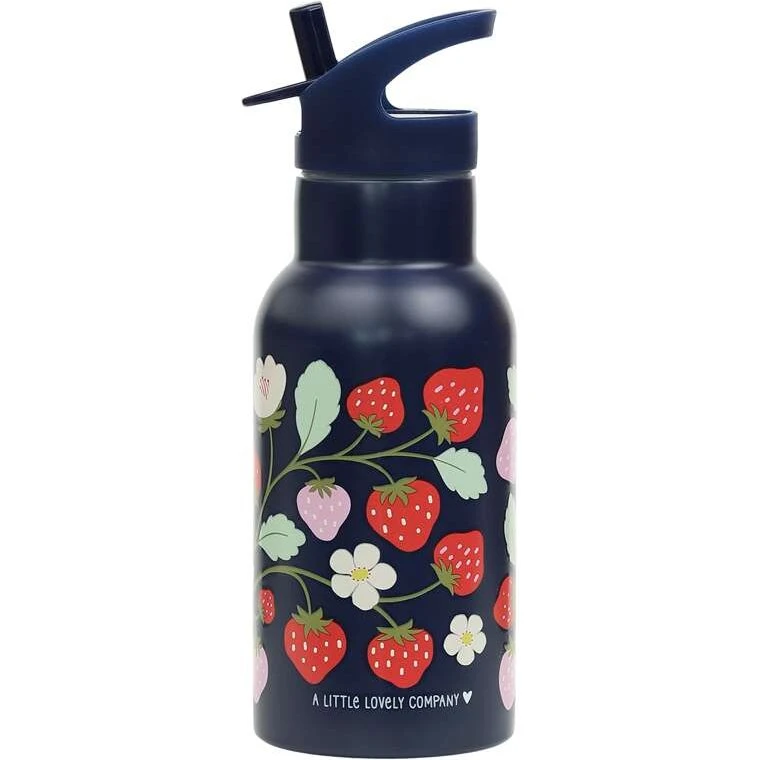 A Little Lovely Company Ståldrikkedunk 350 ml – Strawberries