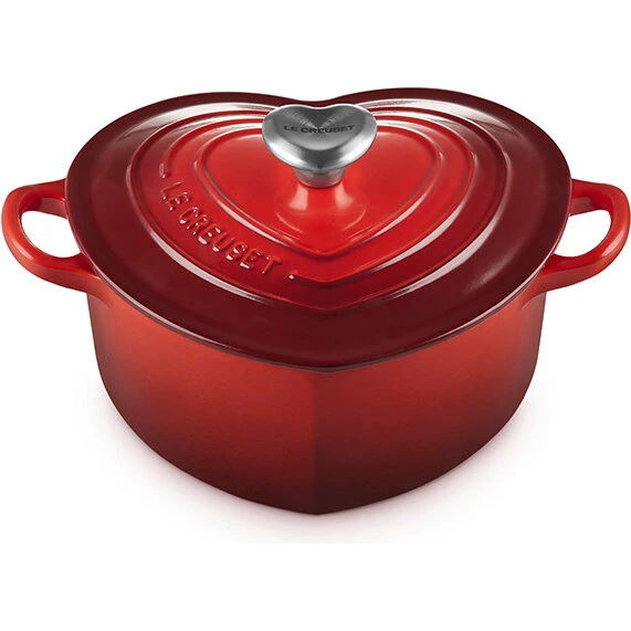 Le Creuset Hjerteformet støbejernsgryde Ø20 cm, Cerise