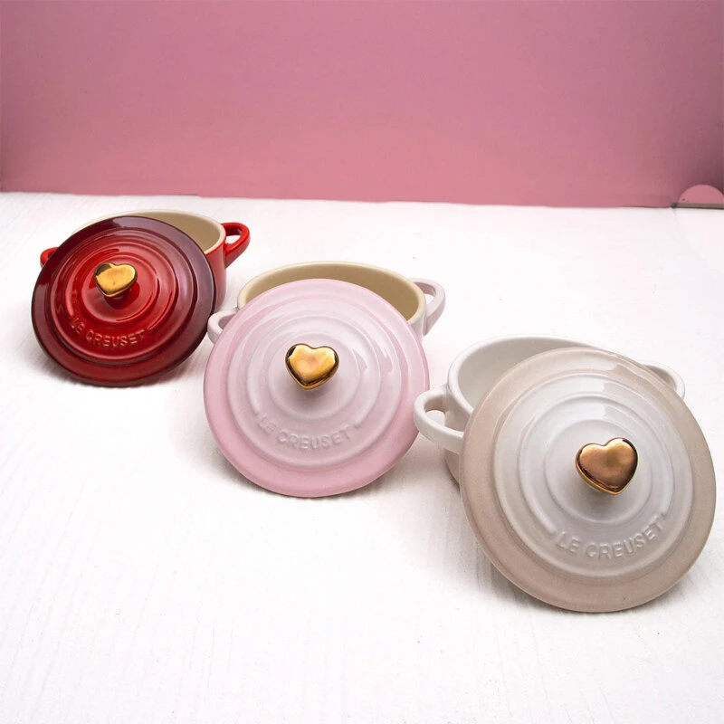 Le Creuset Mini Cocotte Heart 250 ml med guldhjerteknop