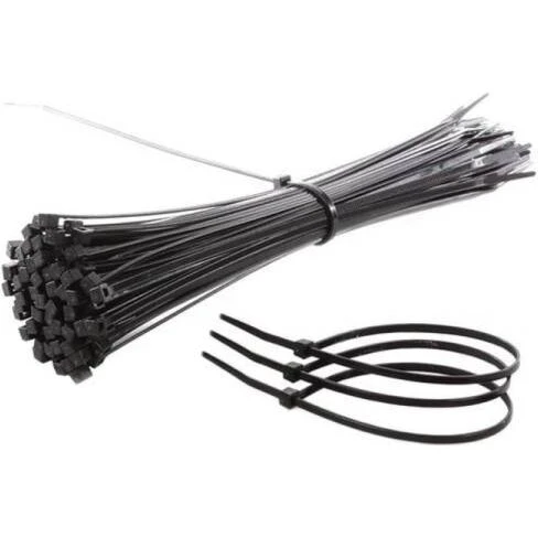 Tie-Binder 200 x 2,5 mm kabelbindere, 100 stk - sort