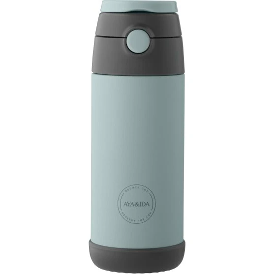 Aya&Ida Kids Straw drikkeflaske 350 ml – cremebeige