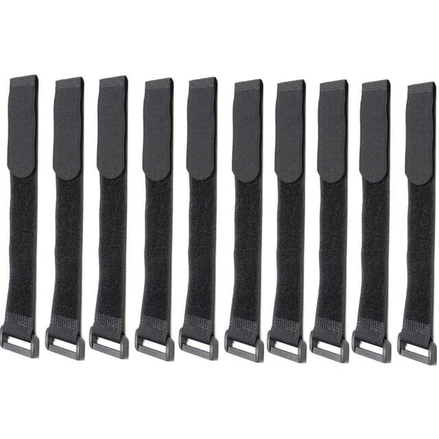 INF Kabelbindere med velcro 10-pak, sort