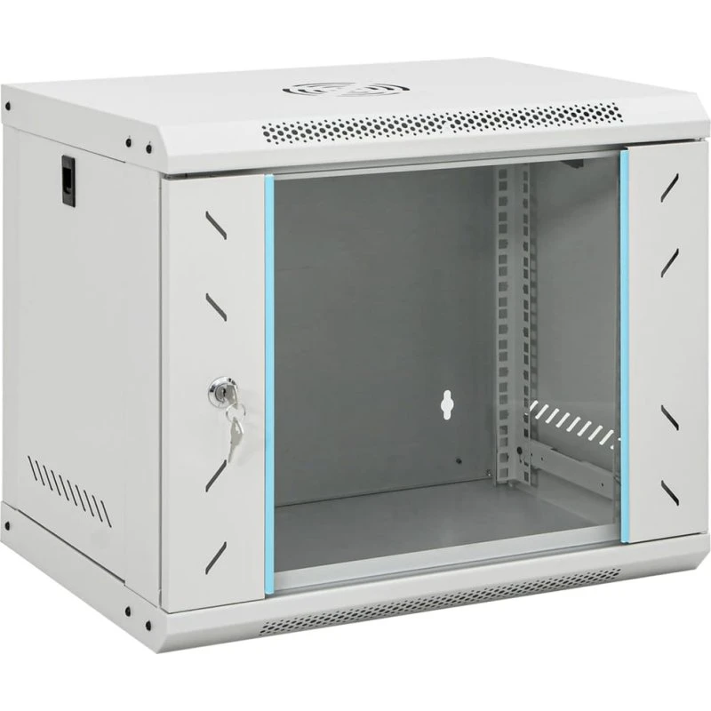 Væghængt 9U netværksskab 53x40x45 cm IP20 19"