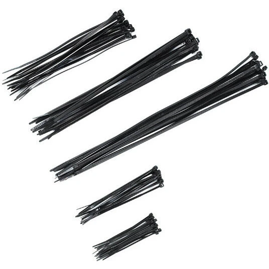 NKT Kabelbindere 100 stk, sorte (forsk. størrelser)