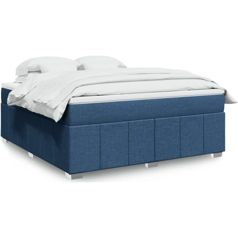 Kontinentalseng 180x200 med pocketmadras – Blå polyester