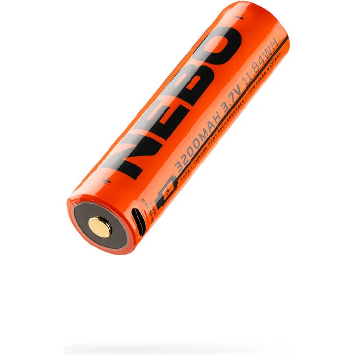 Nebo batteri 18650 3200 mAh til Einstein, Torchy, Trancend, Galileo, SL25R