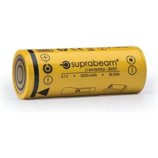 Suprabeam Li-Ion 26650 5000 mAh (3,7V) til Q7xr/Q7xrs