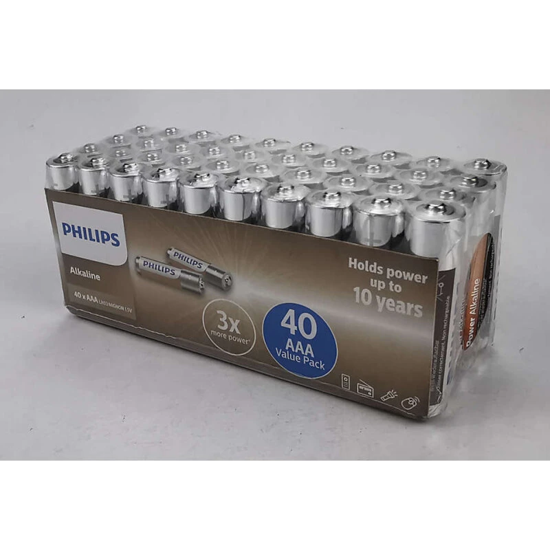Philips Alkaline AAA LR03 40 stk