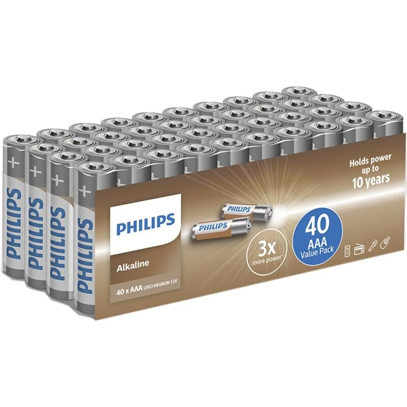 Philips AA (LR6) 1,5 V alkaline batterier, 24 stk