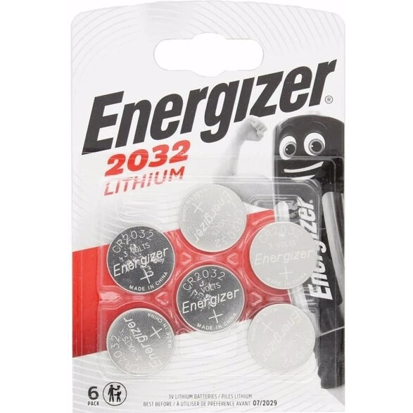 Energizer CR2032 3V lithiumbatteri 6 stk