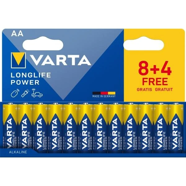 Varta Longlife Power AA 12-pak (8+4)