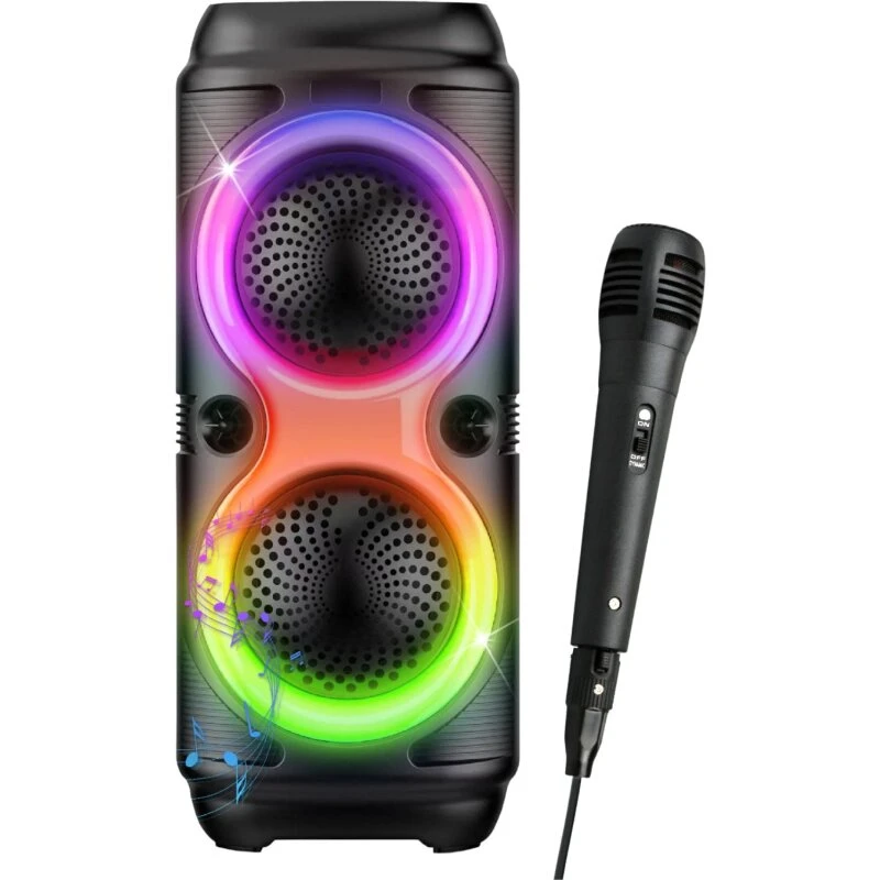 Party Funlight Karaoke-højttaler 6056 med mikrofon