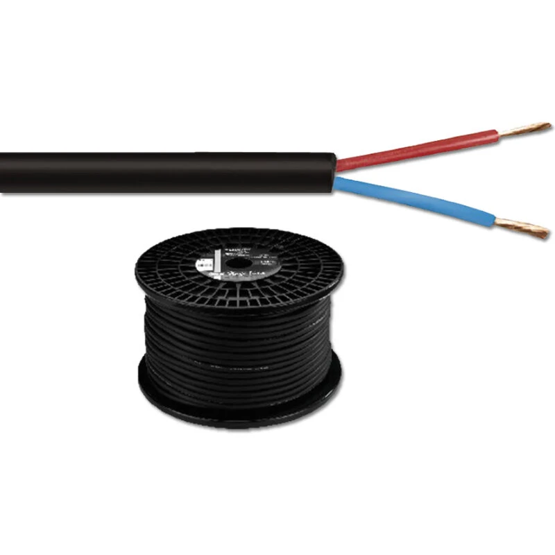 MONACOR SPC-525/SW højttalerkabel Ø8,2 mm - pr. meter, sort