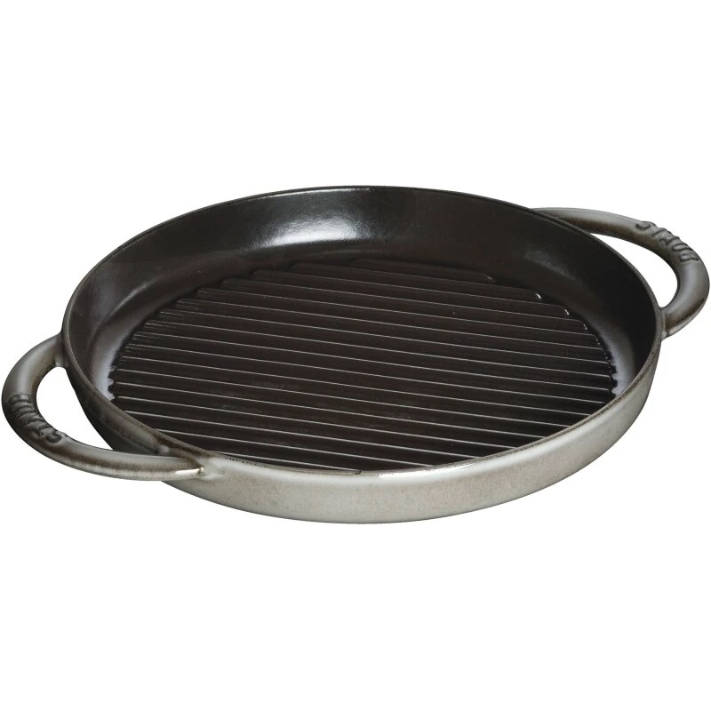 Staub Pure Grillpande 26 cm, Graphite Grey (støbejern)