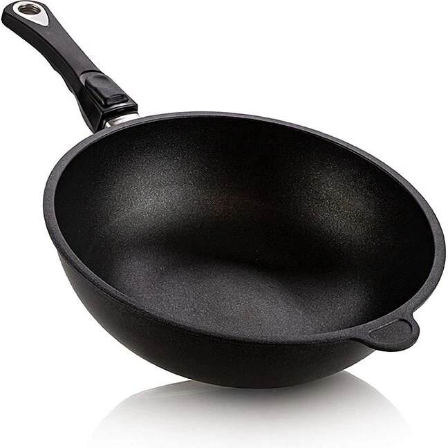 AMT Gastroguss wokpande Ø28 cm med aftageligt håndtag