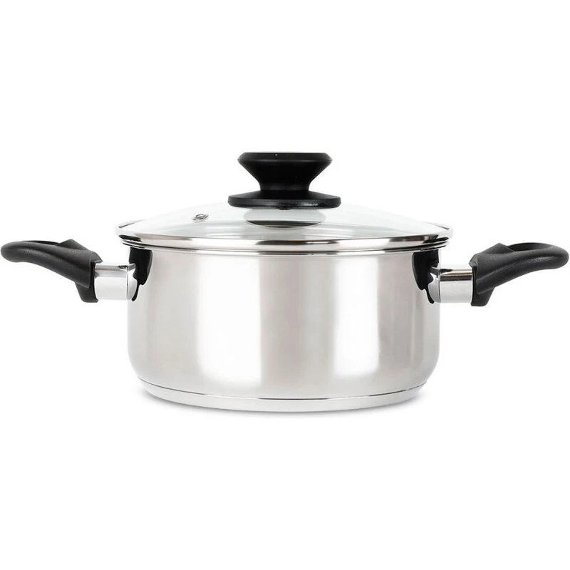 Royal Series Gryde 2 L med glaslåg (rustfrit stål)