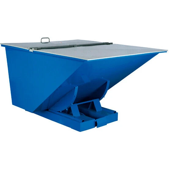 Intra Låg til 600 L tippcontainer, grå (RAL 7042)