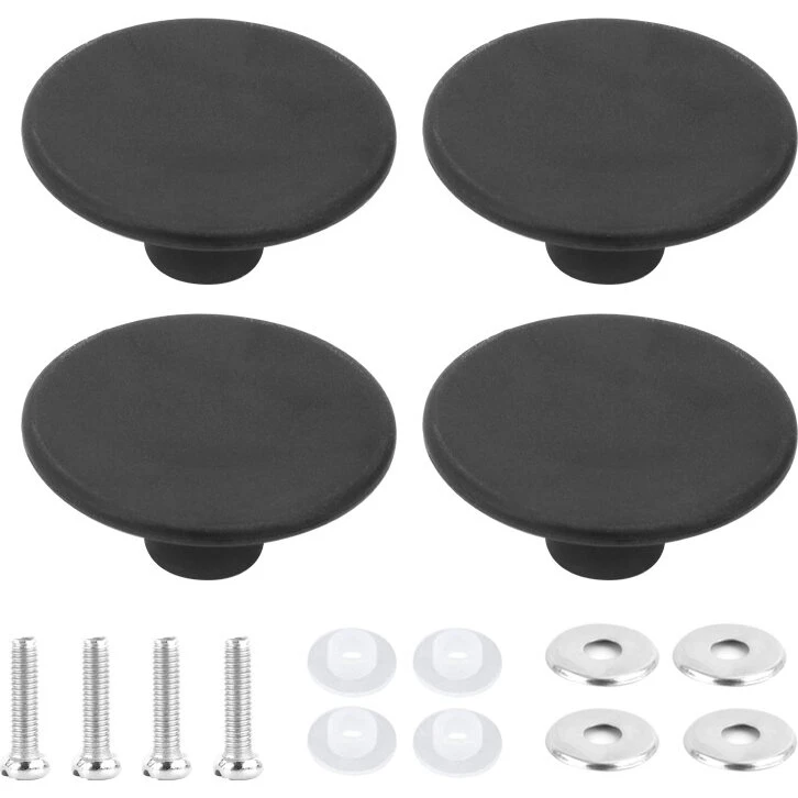 INF Håndtag til grydelåg 4-pak, sort 5,4x5,4x2,2 cm