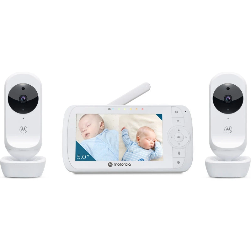 Motorola VM35-2 Video Babymonitor 5,0" Dobbeltkamera Hvid