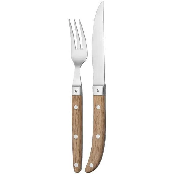 WMF Ranch Steakbestiksæt 12 dele, nittet egetræskaft