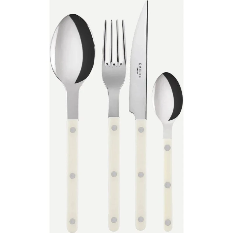 Sabre Paris Bistrot bestik, Ivory - 4 eller 24 dele