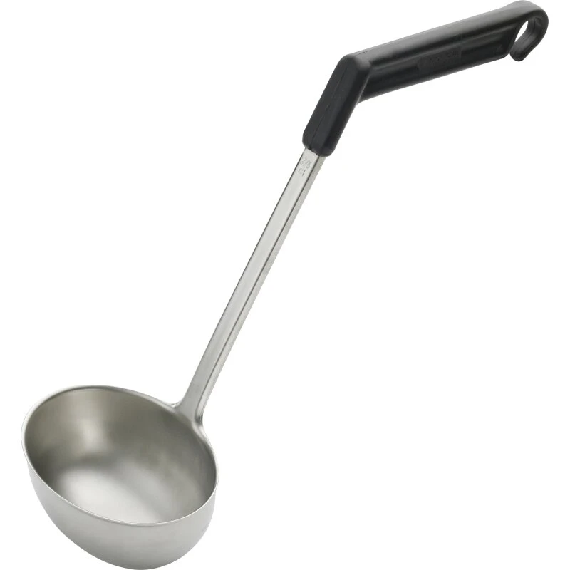 Gense Ergonova suppeøse 24 cl - stål/sort