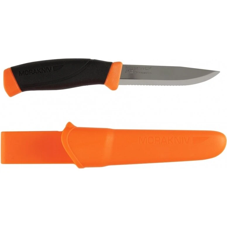 Mora Companion F Serrated kniv 104 mm (orange skæfte)