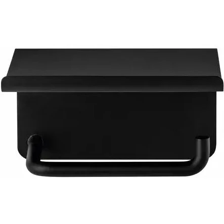 Blomus MODO toiletrulleholder med hylde, sort