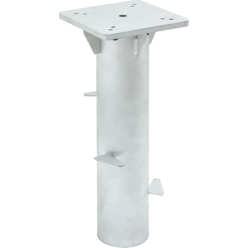 Nedgravet parasolbase 16x16x39,5 cm - stål/sølv