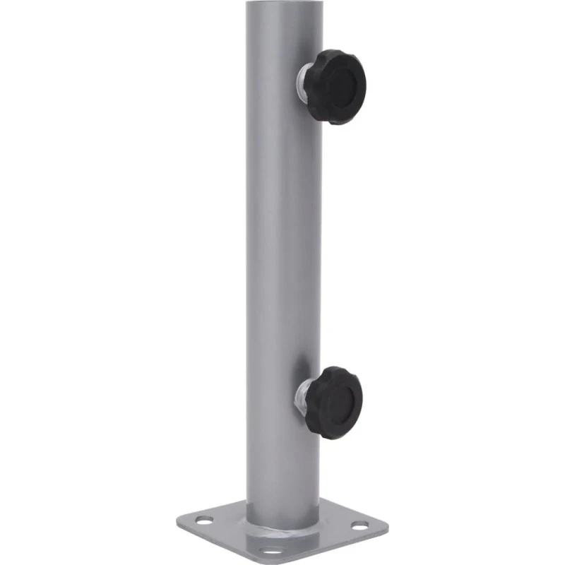 Parasolholder i stål til Ø32/34/38 mm stang – sølv