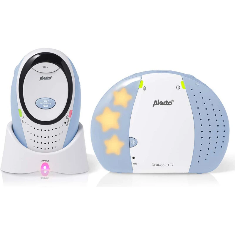 Alecto DBX-85 ECO babyalarm med talk-back (hvid/blå)
