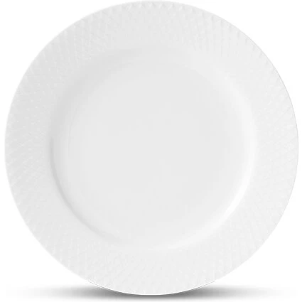 Lyngby Porcelæn Rhombe frokosttallerken 21 cm hvid