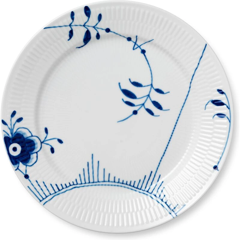 Royal Copenhagen Blå Mega Riflet tallerken 27 cm, Dek. nr. 2