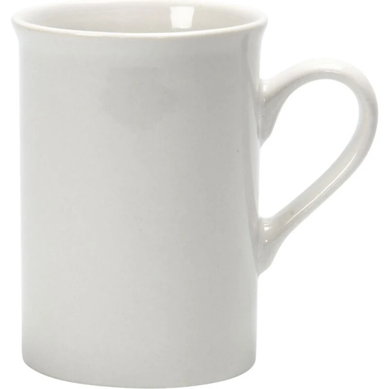 Porcelænskrus 10 cm (245 ml), hvid
