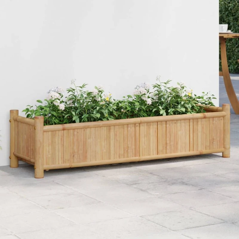Plantekasse i bambus 100x30x25 cm