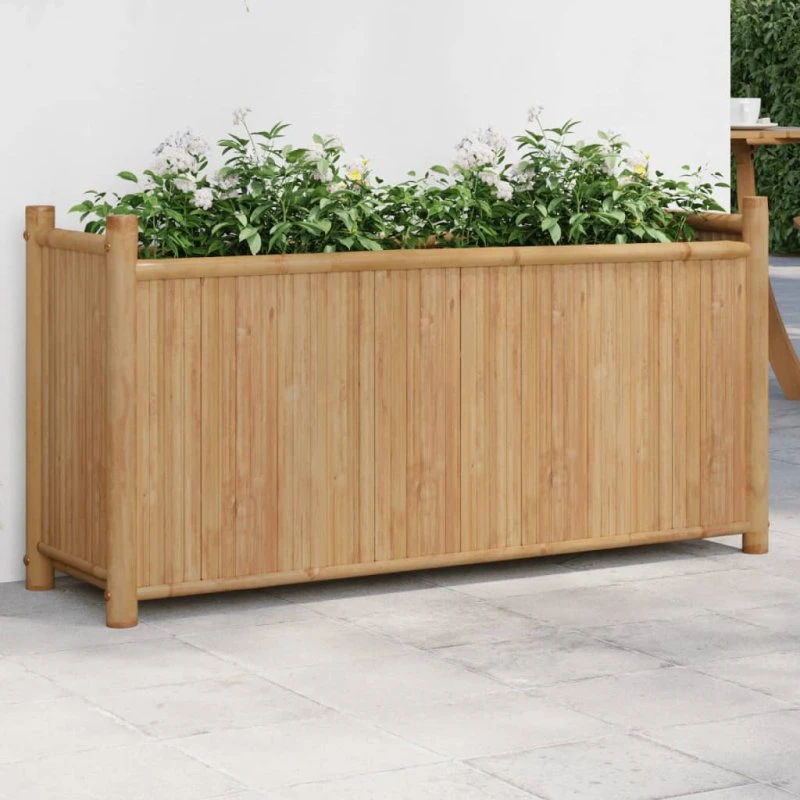 Bambus plantekasse 100x30x50 cm – højbed til have & altan