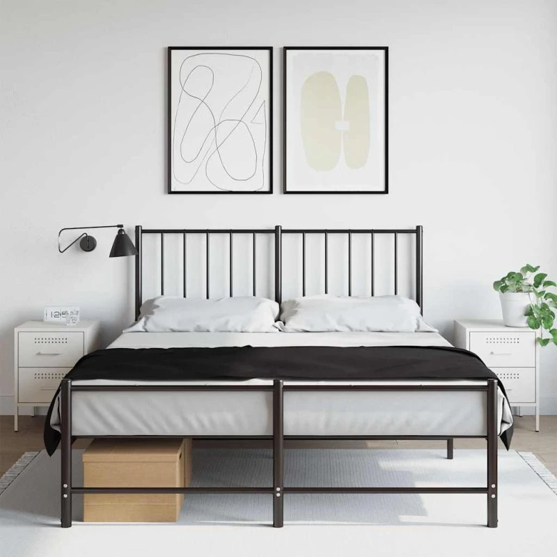 Sengeborde i stål 2 stk. 36x39x50,5 cm – hvidt sæt