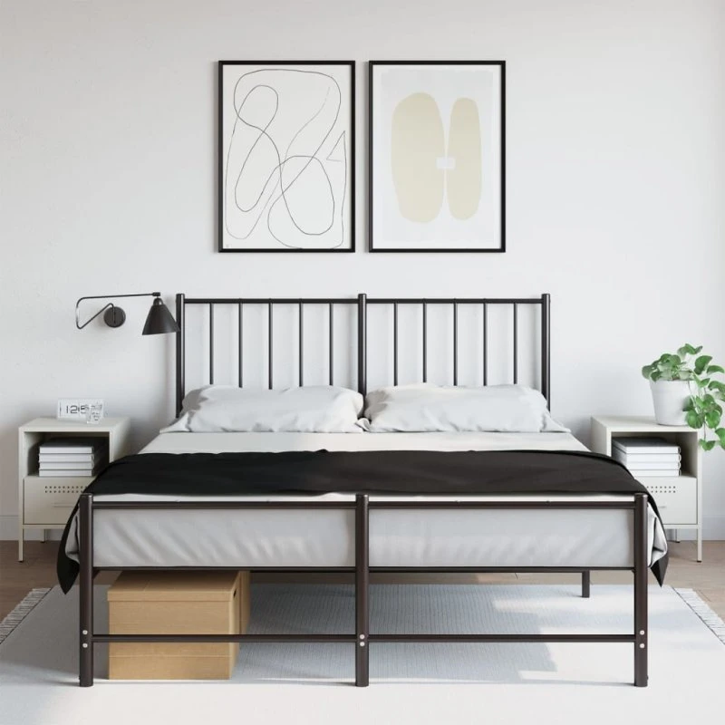 Sengeborde 2 stk. 36x39x50,5 cm i hvidt stål