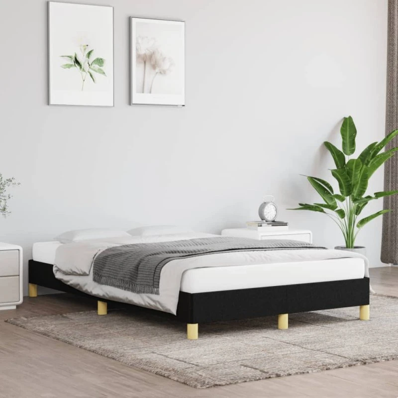 Sengeramme 120x190 i stof - sort (uden madras)