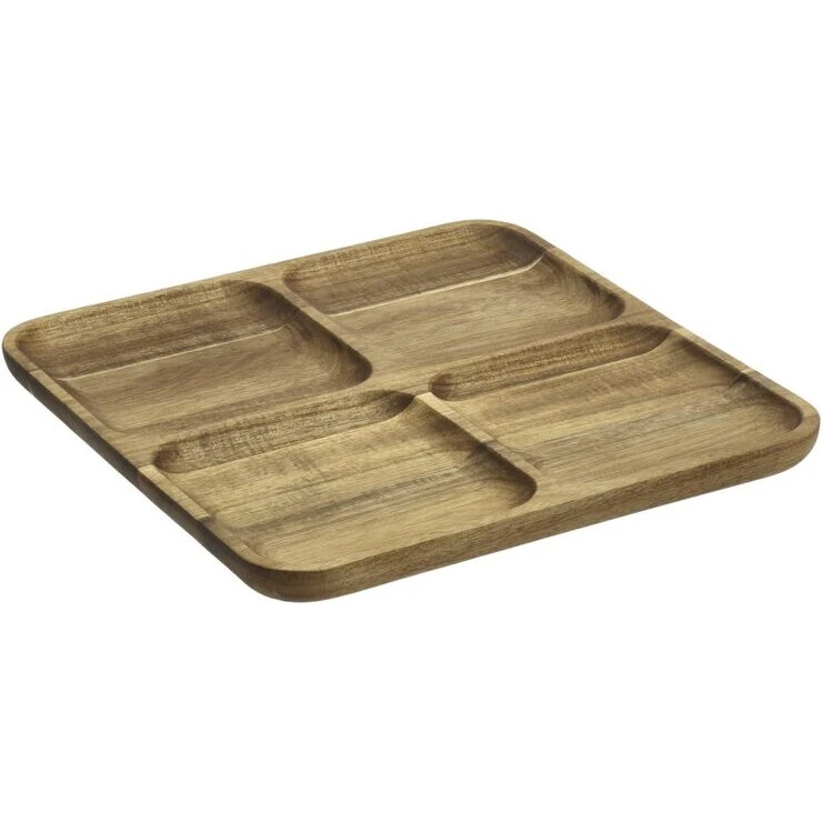Holm serveringsfad akacietræ 30,5x30,5x2,5 cm (4 rum)