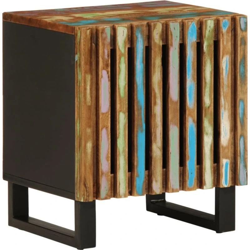 Sengebord 40x34x46 cm i massivt genbrugstræ