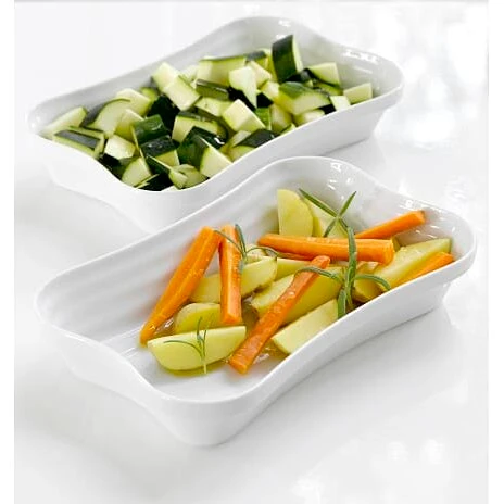 Steel-Function Bari ovnfast fad 2 stk, porcelæn 27×17×5 cm, hvid